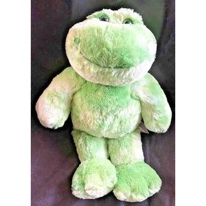 Build a Bear frog plush green shamrock cheek four leaf clover St. Patrick’s Day